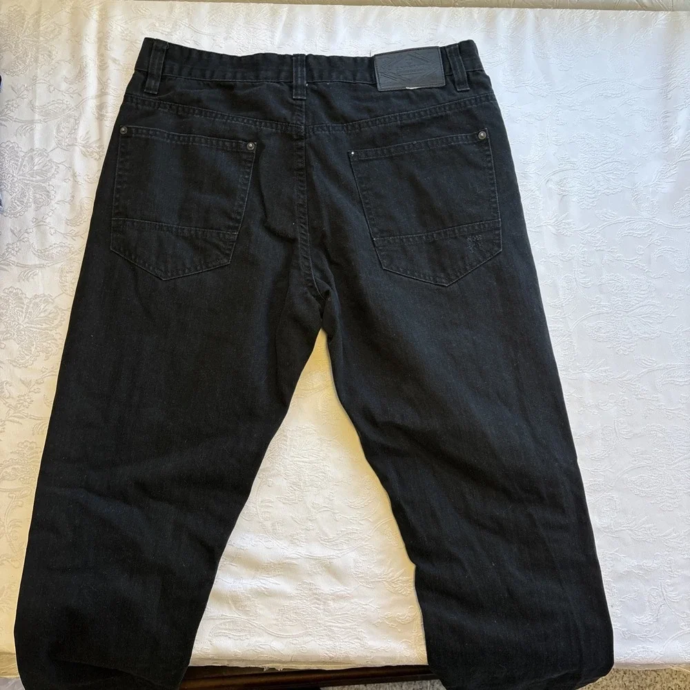 Southpole Jeans Mens 32x32 Deep‎ Black Relaxed Distressed Hip Hop Y2K